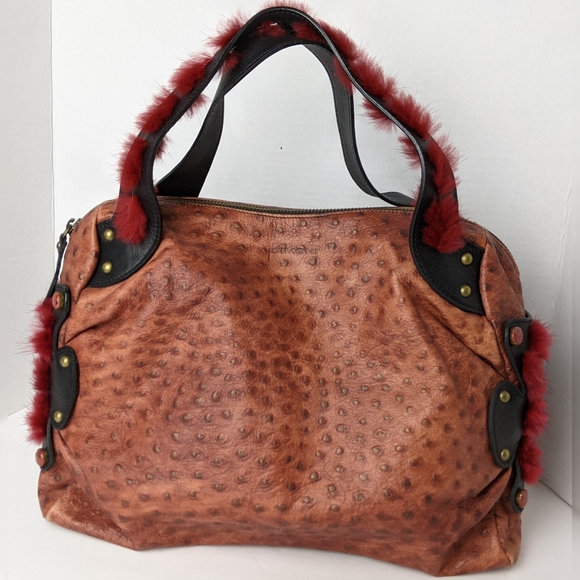 Dimoni Handbags - Dimoni leather handbag purse ostrich texture